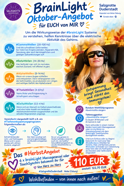 brainLight MASSAGESESSEL HERBSTANGEBOT
