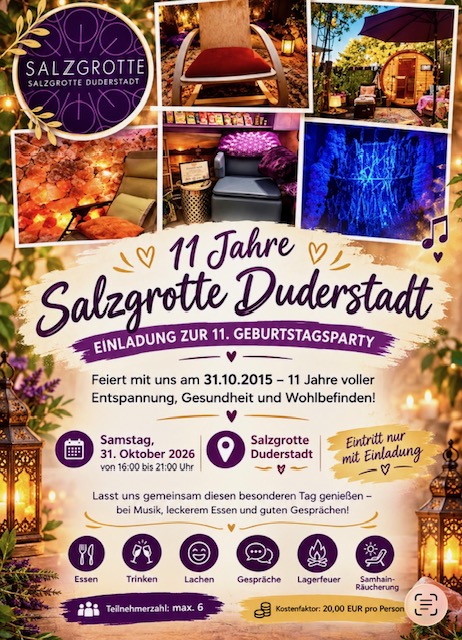 11 JAHRE SALZGROTTE DUDERSTADT ABENDEVENT